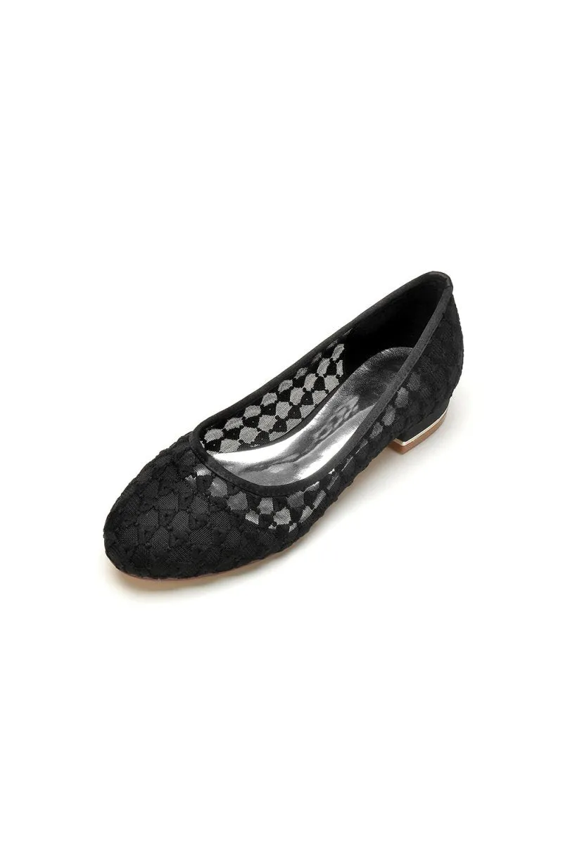 Lace Pointed Toe Wedding Flats