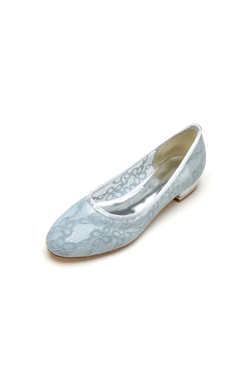 Lace Pointed Toe Wedding Flats