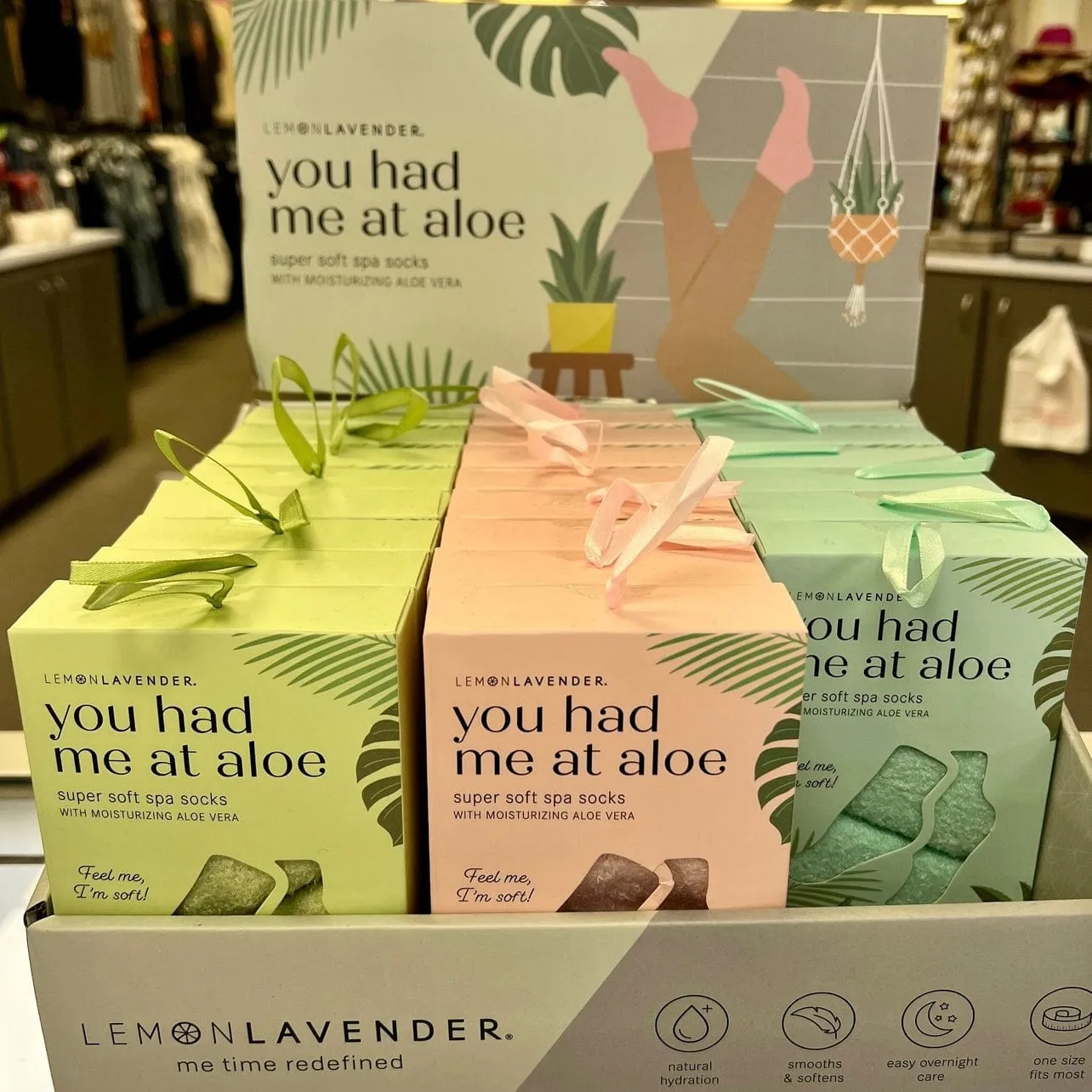 Lemon Lavender You Had Me At Aloe Super Soft Spa Socks
