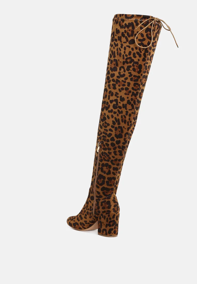 Liama Minimal Drawstring Detail Knee-High Boots