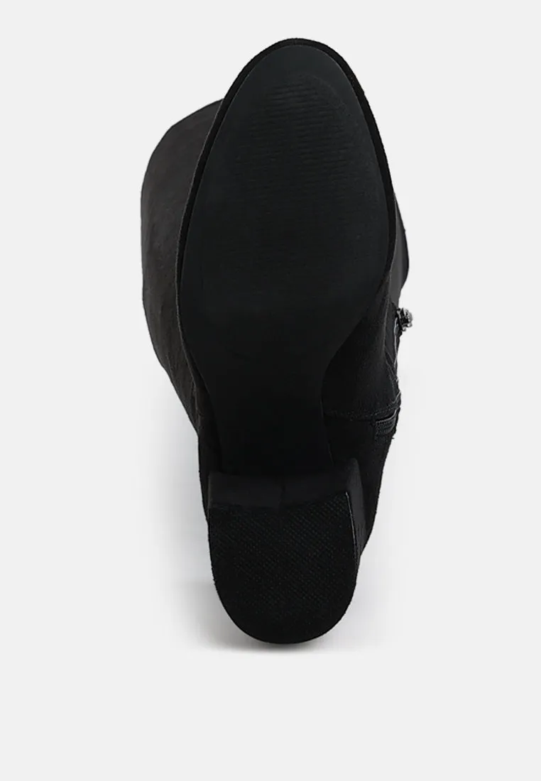 Liama Minimal Drawstring Detail Knee-High Boots