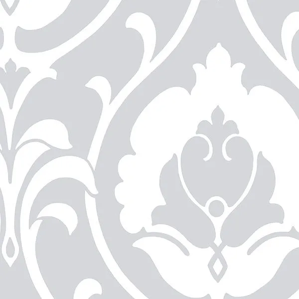 Light Gray Bold Damask SH34514 Wallpaper
