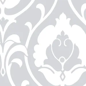 Light Gray Bold Damask SH34514 Wallpaper