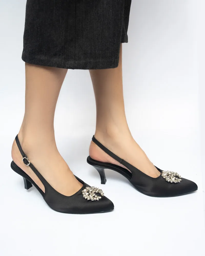 LILY Pointed Heels with Brooch