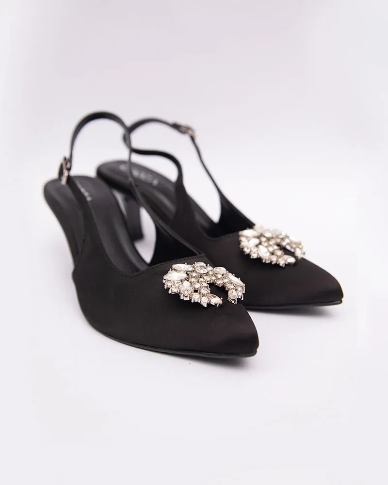 LILY Pointed Heels with Brooch