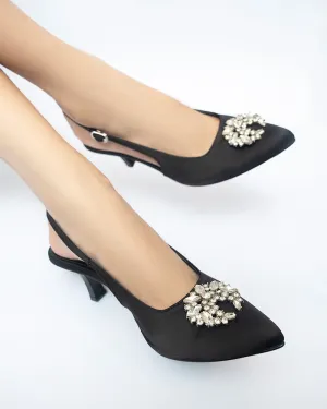LILY Pointed Heels with Brooch