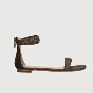 Lola Cruz Amy Leopard Flat Sandals