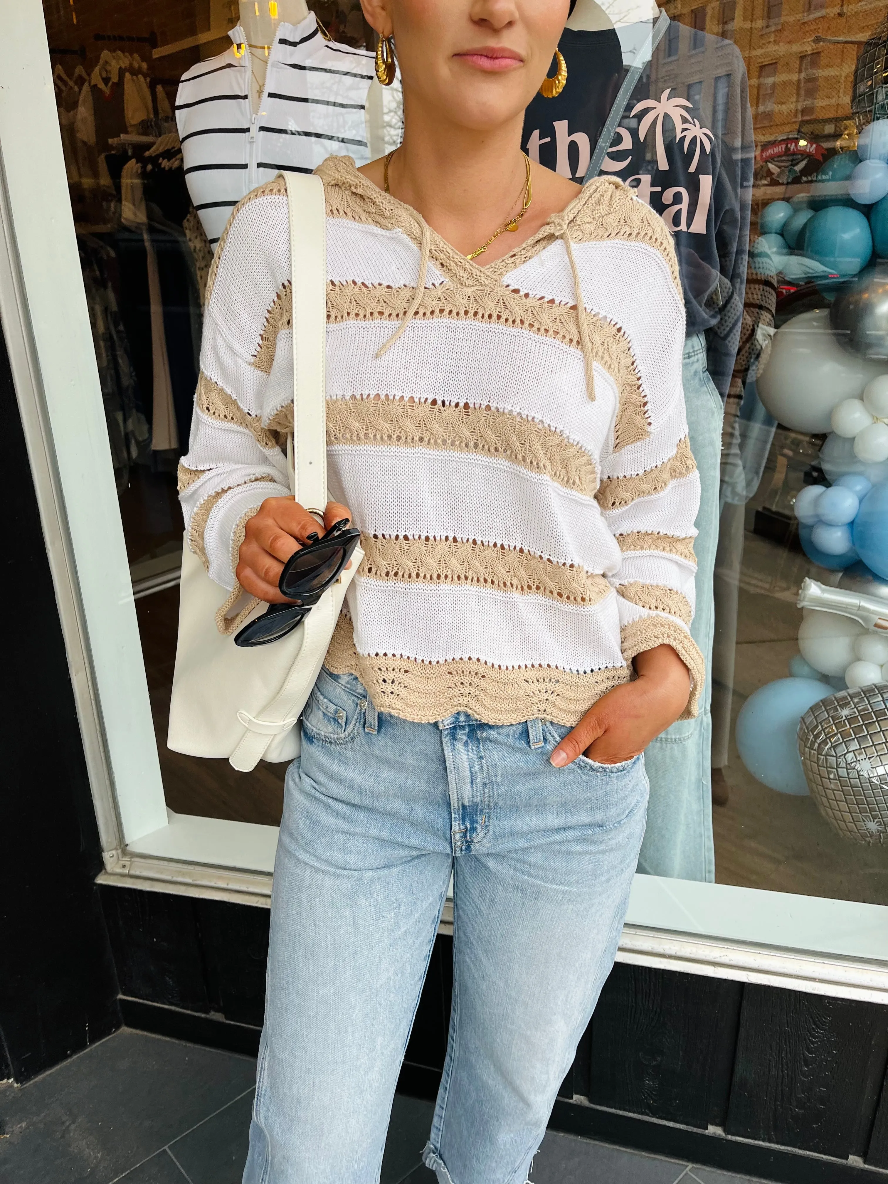 Lola Hooded Knit Sweater