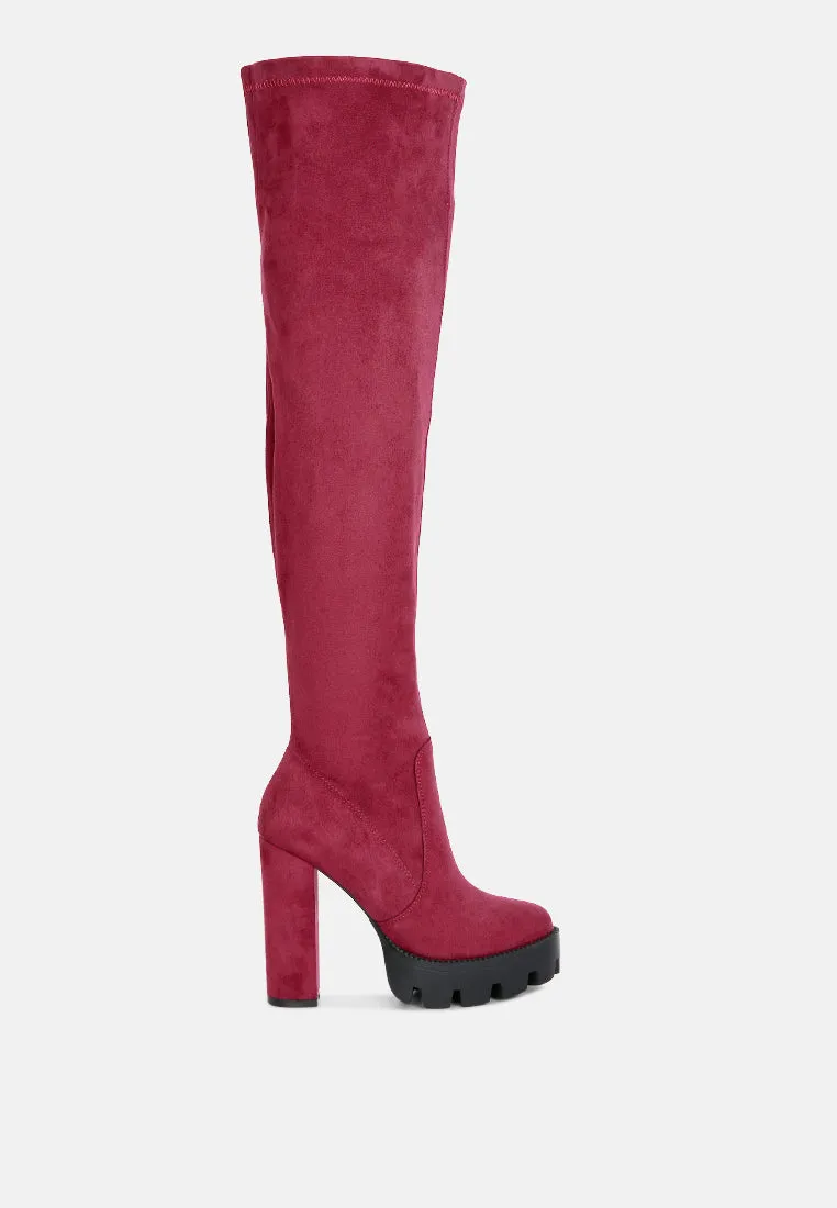 Maple Faux Suede Long Boots By Ruw