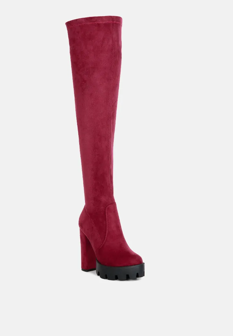 Maple Faux Suede Long Boots By Ruw