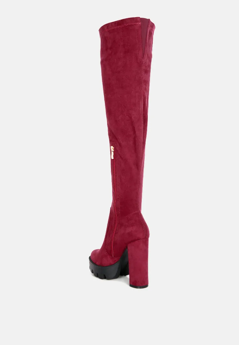 Maple Faux Suede Long Boots By Ruw