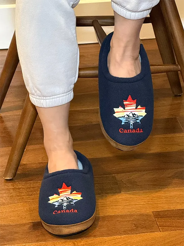 Maple Reflection Canada Moccasin Slippers