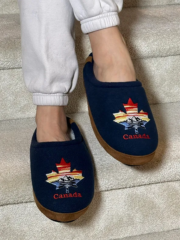 Maple Reflection Canada Moccasin Slippers