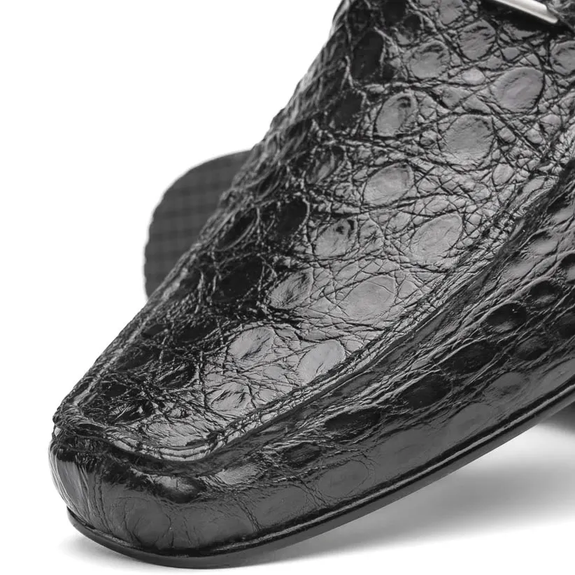 Marco Di Milano Fabro in Grey Caiman Bit Loafers