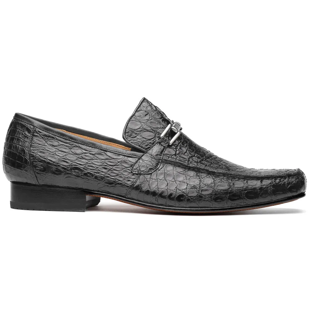 Marco Di Milano Fabro in Grey Caiman Bit Loafers