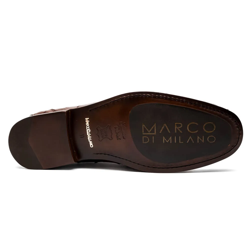 Marco Di Milano Ferrioni in Kango Tabac Ostrich Bit Loafers