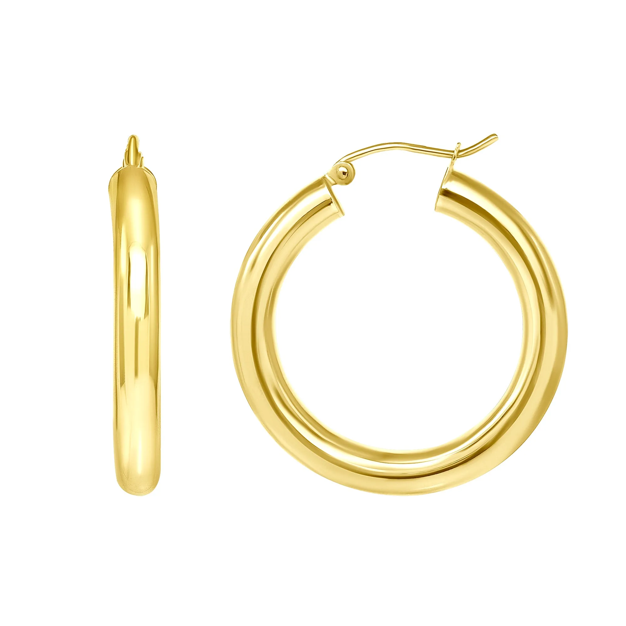 Medium Bold Gold Lightweight Hoops