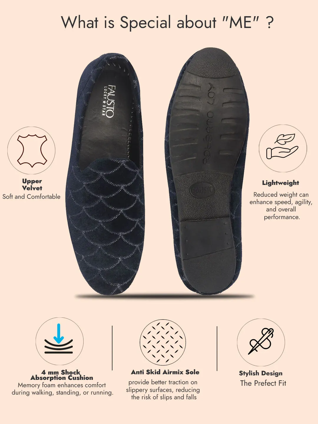 Men Navy Blue Shimmering Velvet Ethnic Juttis and Mojaris for Wedding|Slip On Shoes|Festive Kurta Slip On Shoes
