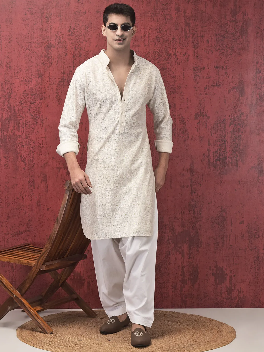 Men Olive Traditional Ethnic Embroidered Design Velvet Slip On Juttis & Mojaris For Party|Wedding|Festival