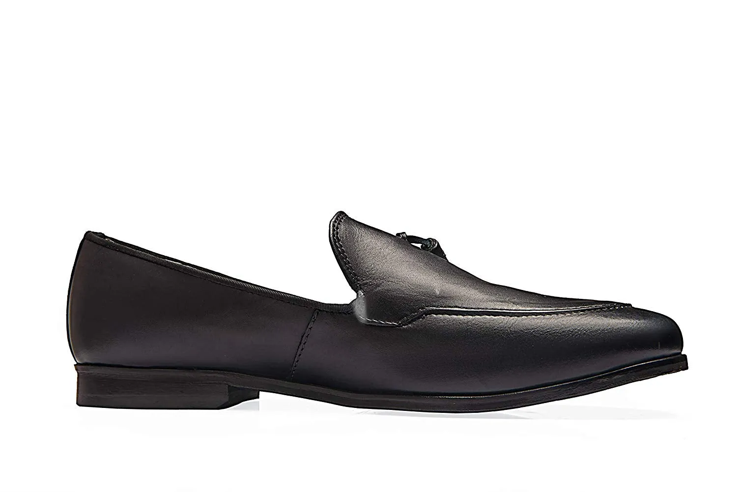 Men's Black Plane Tassel Loafers Genuine Leather