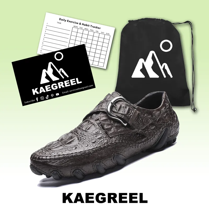 Men's casual real leather crocodile pattern cowhide luxury fashion Breathable ticket on comfortable moccasins shoes