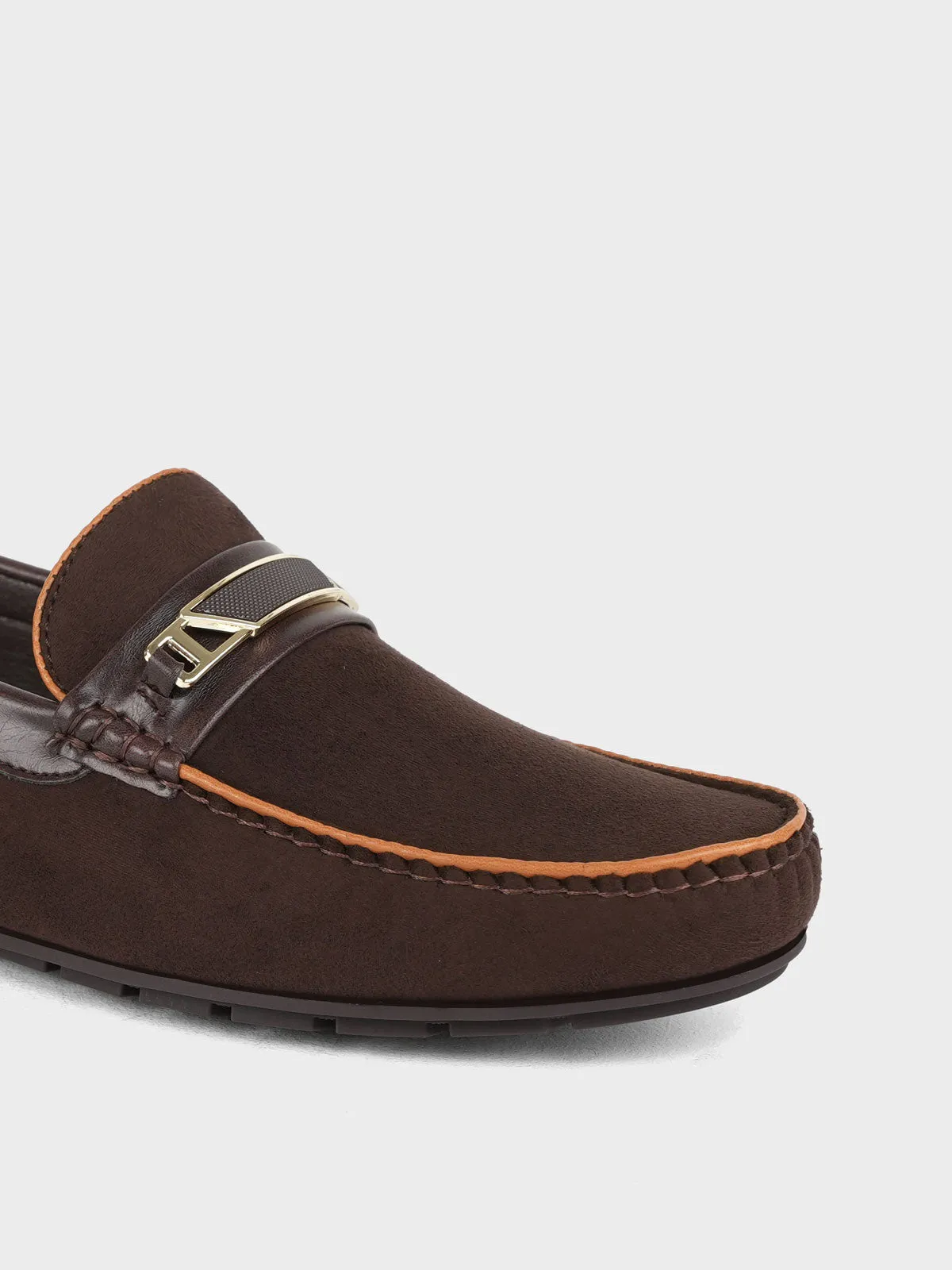 Mens "PIONEE" Adorned Moccasin Shoes