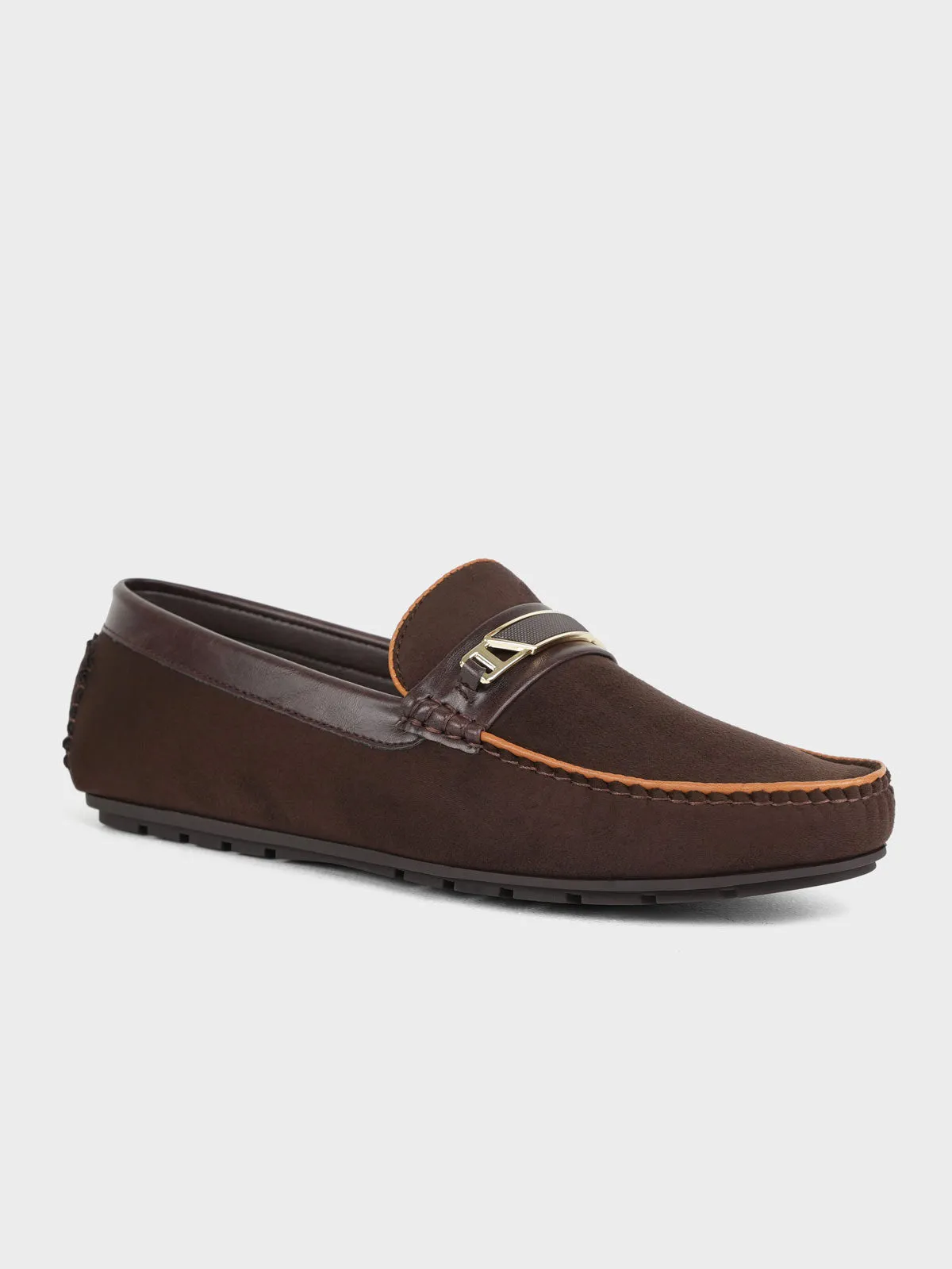 Mens "PIONEE" Adorned Moccasin Shoes