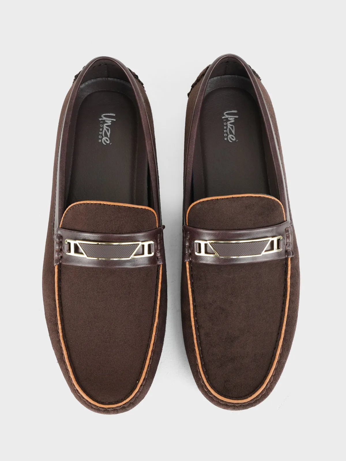 Mens "PIONEE" Adorned Moccasin Shoes