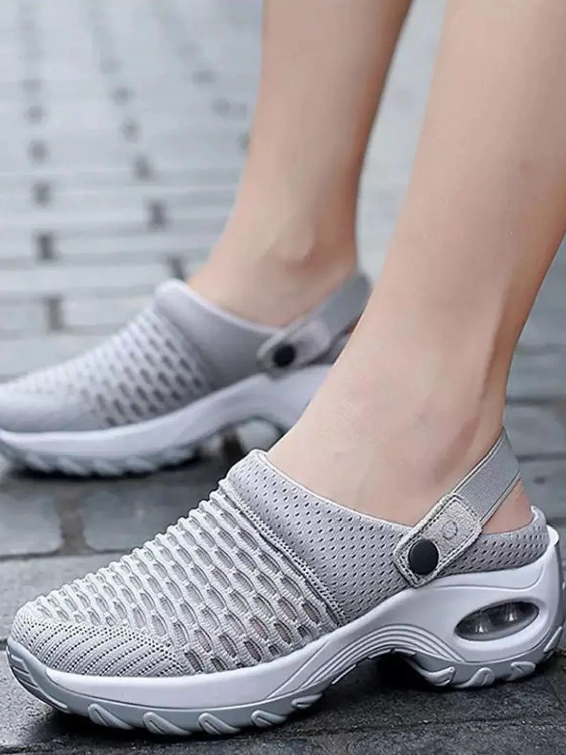 Mesh Sport Platform Sandal