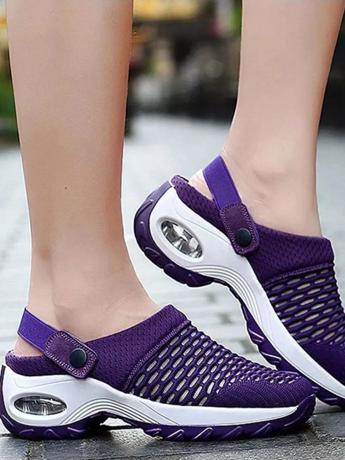 Mesh Sport Platform Sandal