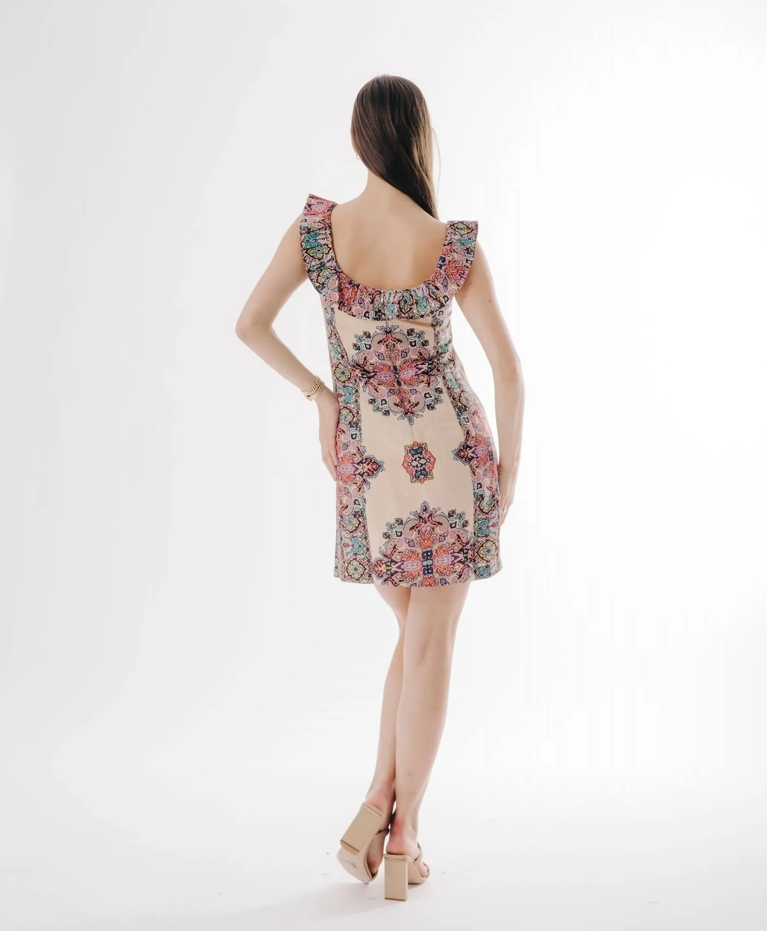 Mia Mini Dress In Martine Medallion Print
