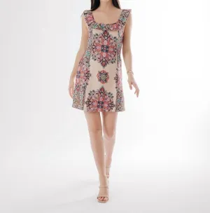 Mia Mini Dress In Martine Medallion Print