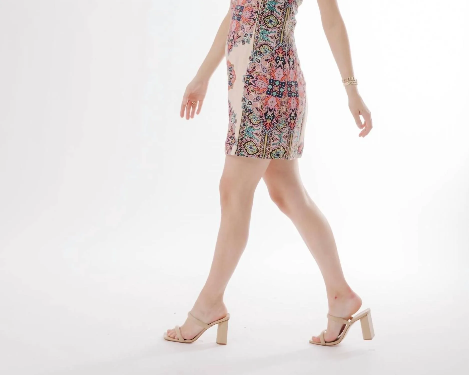 Mia Mini Dress In Martine Medallion Print
