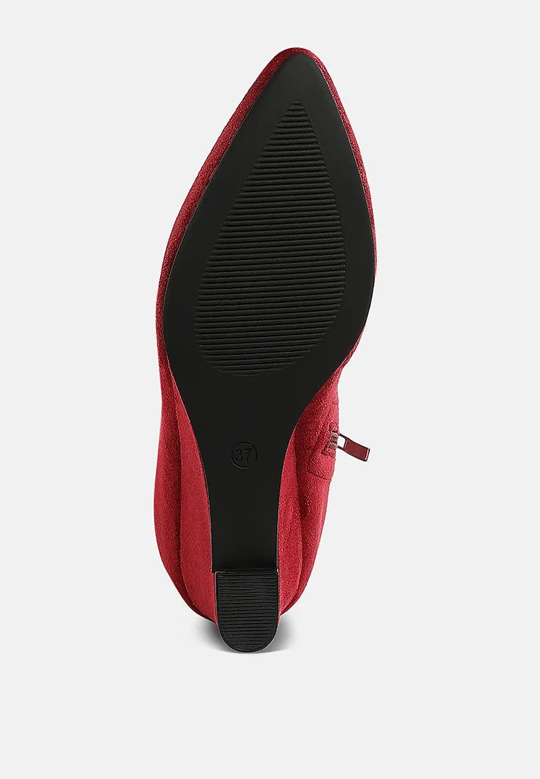 Microfiber Wedge Heel Boots By RUW