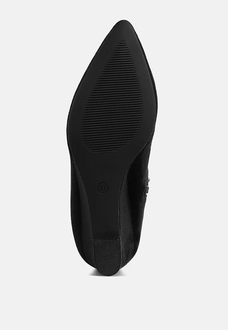Microfiber Wedge Heel Boots By RUW
