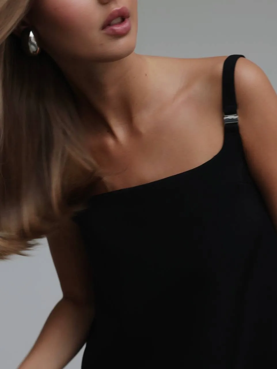 Midnight Allure Strappy Mini Dress