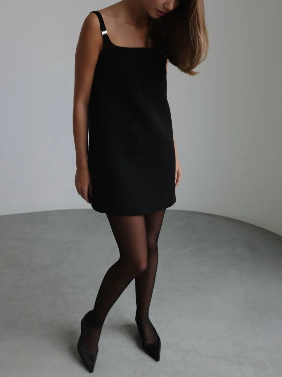 Midnight Allure Strappy Mini Dress