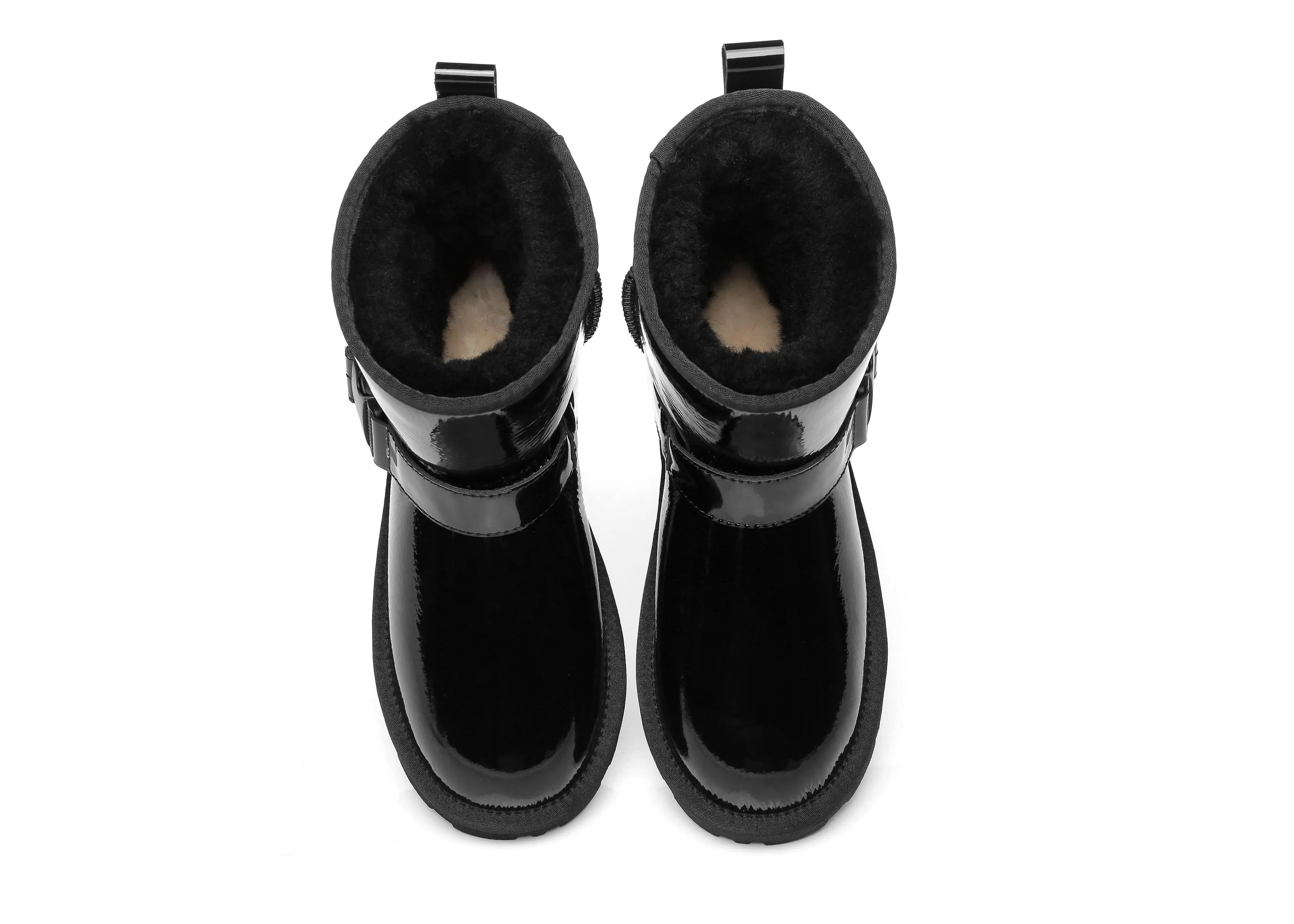 Mini Patent Leather Boots Women Linker