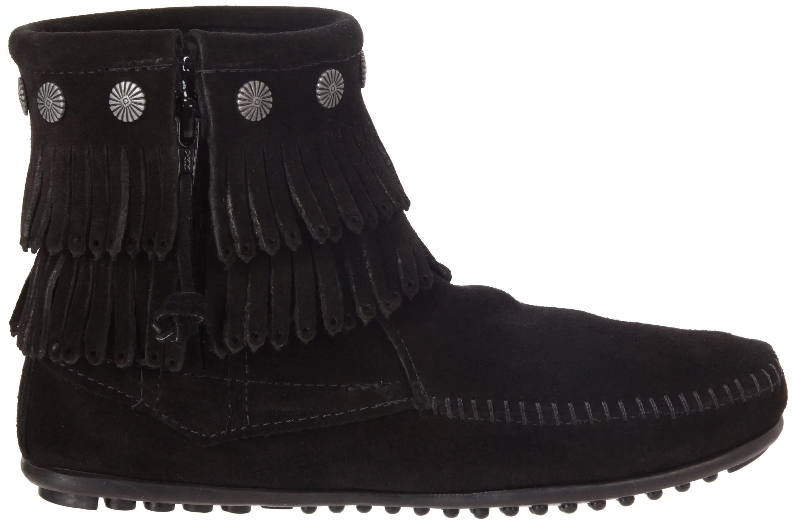 Minnetonka Double Fringe Side Zip