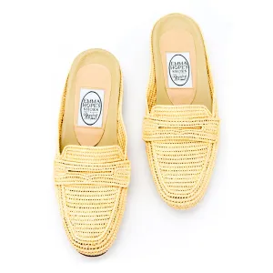 Mocassin Raffia Mule-Natural