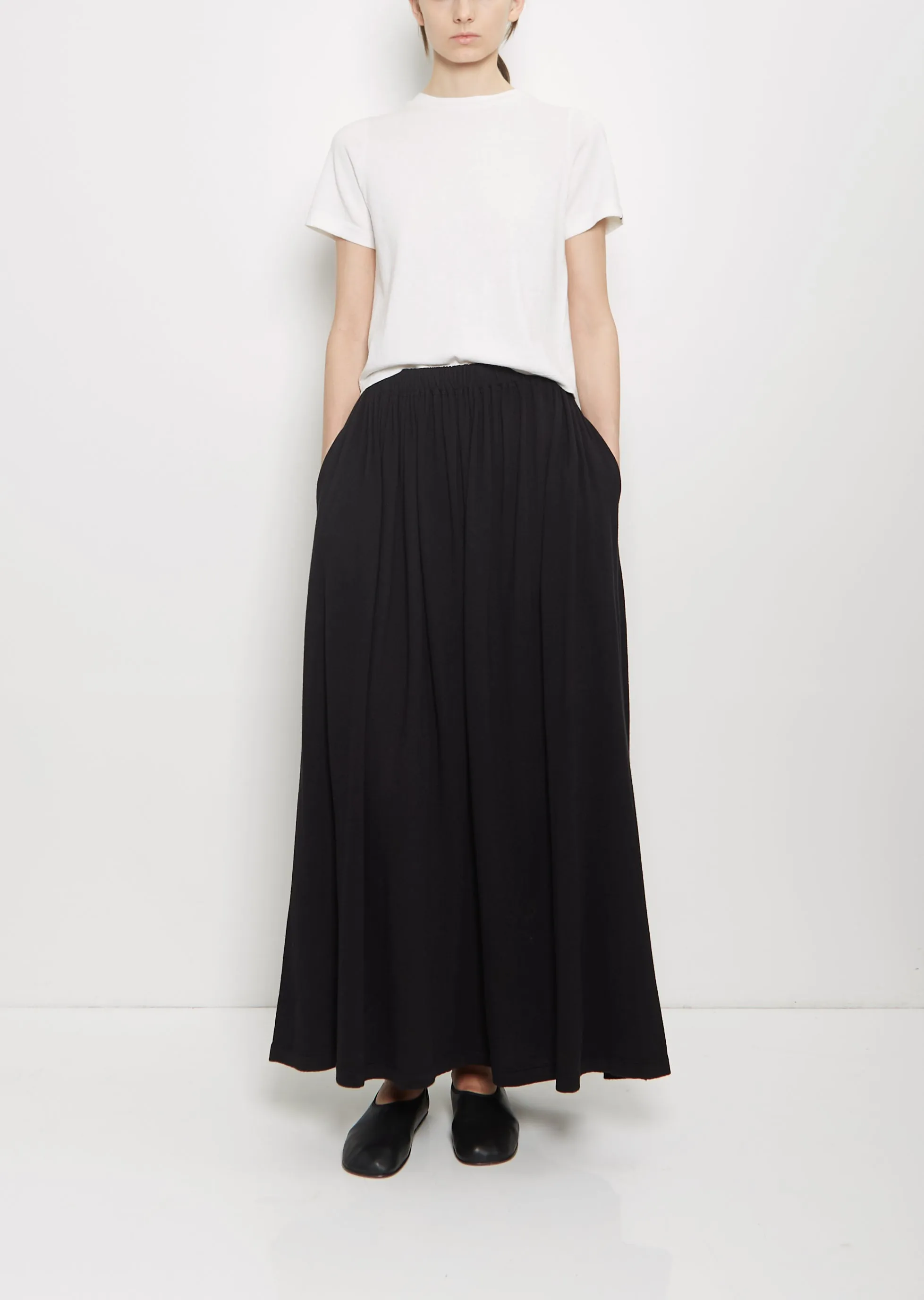 n°403 Mary Cotton Cashmere Skirt — Raven