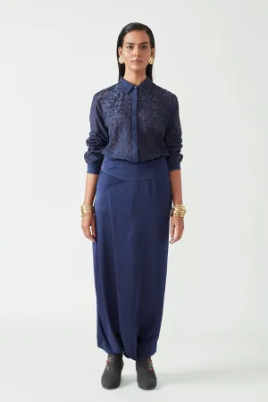 Navy Joie Satin Pants