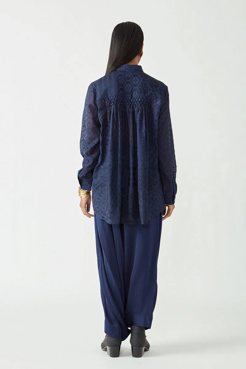 Navy Joie Satin Pants