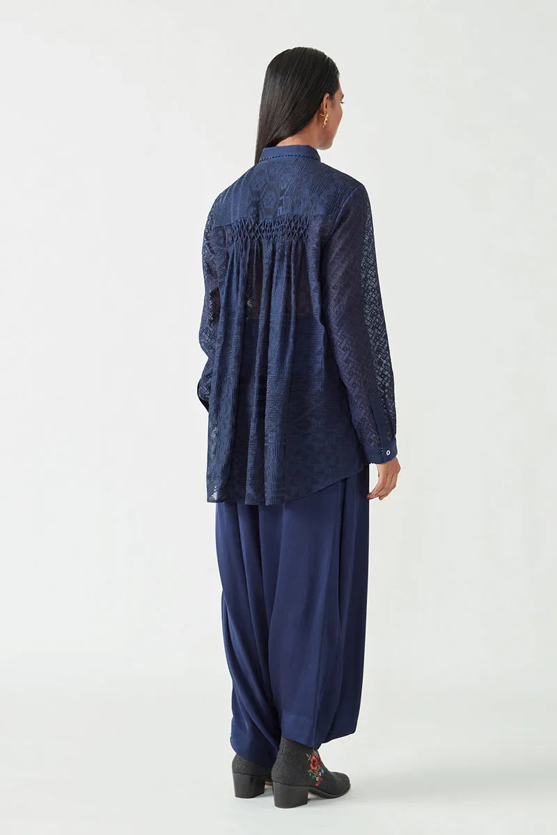 Navy Joie Satin Pants