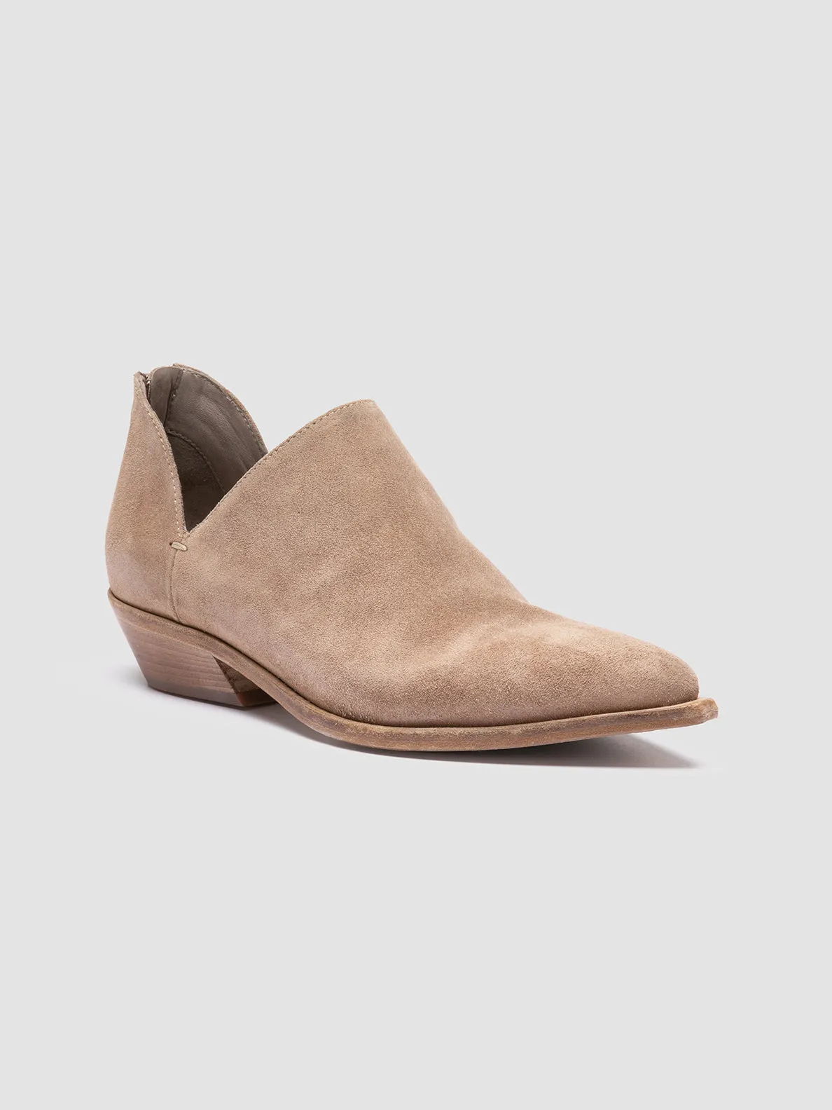 NOELIE DD 106 - Beige Suede Zipped Boots