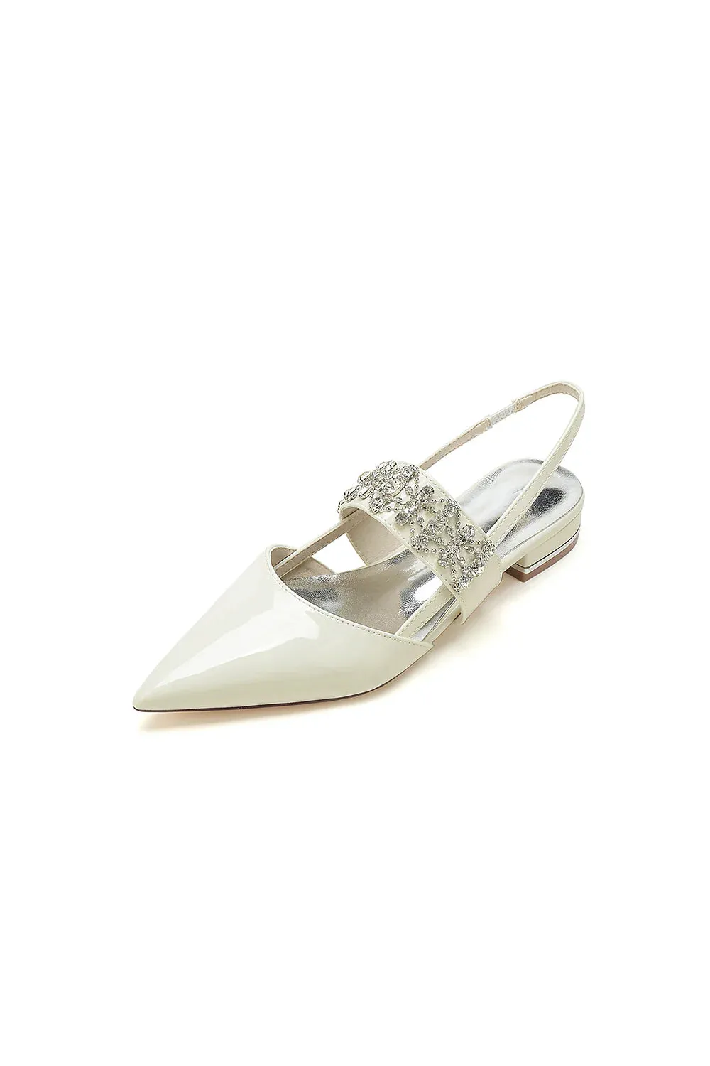 Nude Pink Women's Shoes with Silver Accents