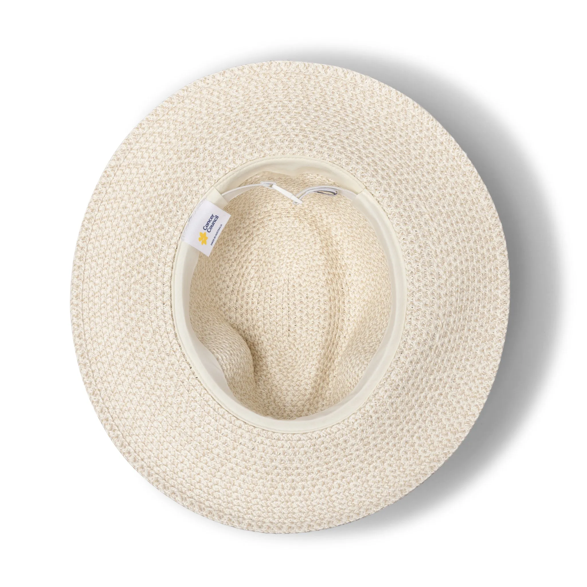 Outback Lightweight Fedora Hat - Ivory/Black