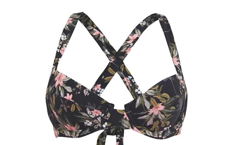 Perla Halter-Basic Ruched Bikini