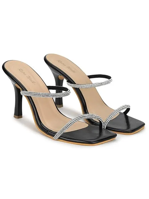 Retro Walk Women Fashion Heels (Size-UK-5) (Color-BLACK)