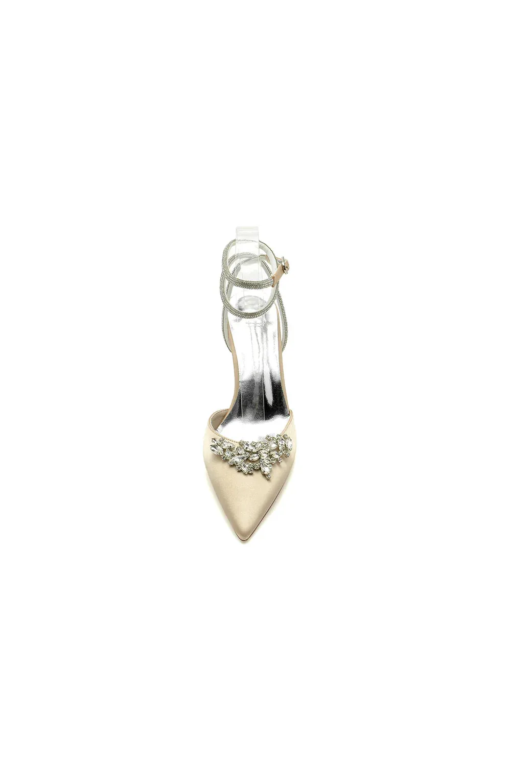 Rhinestone Pointed Toe Stiletto Heels